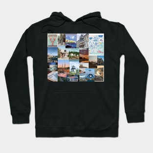 maine aesthetic collage Hoodie